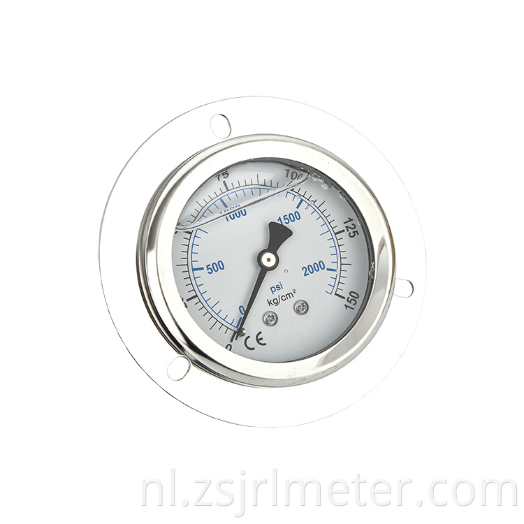 Hot selling goede kwaliteit vloeistof gevulde manometer, glycerine/silicium gevulde roestvrijstalen manometer;